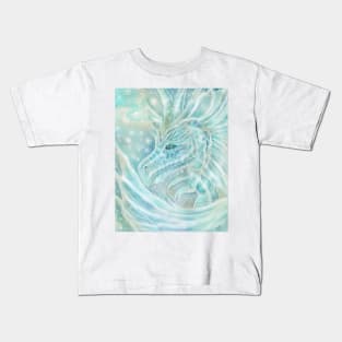 Starlight White dragon art by Renee Lavoie Kids T-Shirt